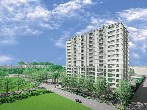「宜居平實」社會住宅模擬圖。(圖/臺南市都發局 提供)