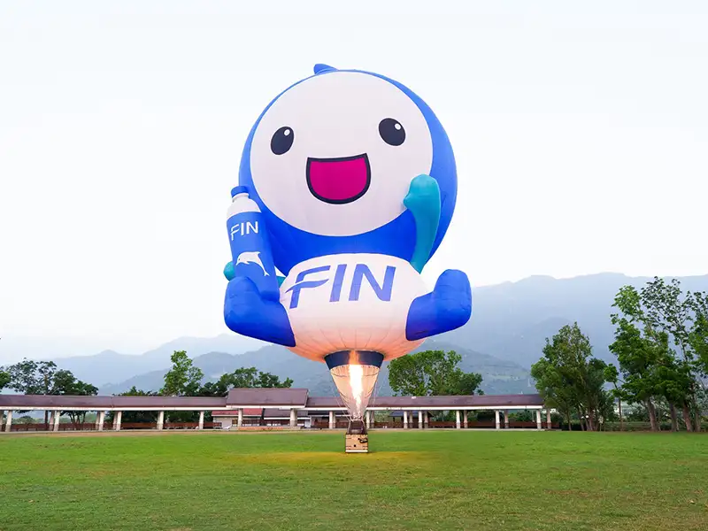 可愛超萌！ 全新造型黑松「FIN水寶」熱氣球將現身2025臺灣國際熱氣球嘉年華