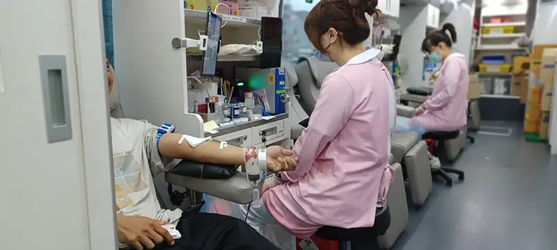 高雄市新商業會114年度聯合捐血活動。(記者 吳文生攝)