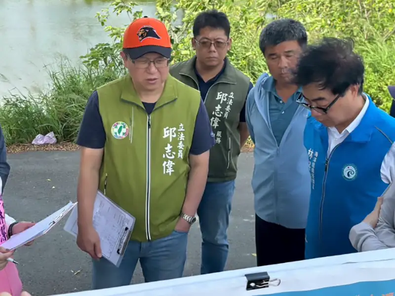 邱志偉爭取排水改善　中寮橋將設電動水閘門防止倒灌
