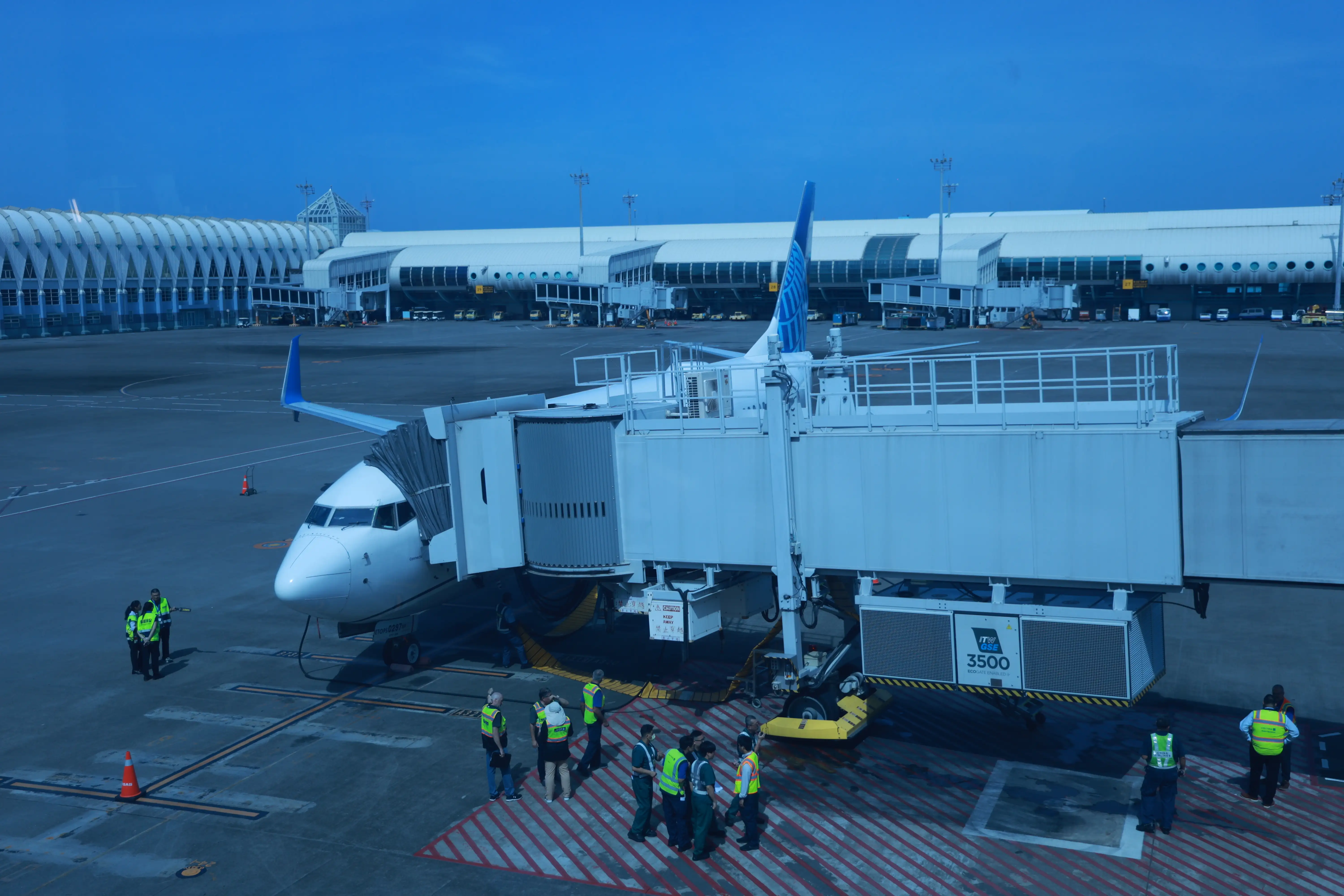 聯合航空全新航線串聯美國舊金山、日本成田與台灣高雄三地,為南部民眾與國際旅客提供往返日本與美國的全新便捷選擇,拓展高雄國際空運網絡。(記者吳文生攝)