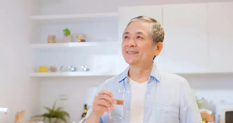 多喝水不只解渴,更能預防心肌梗塞與中風,適量補水可促進循環、穩定體溫,是夏日守護健康的關鍵。(圖/紅崴科技提供)
