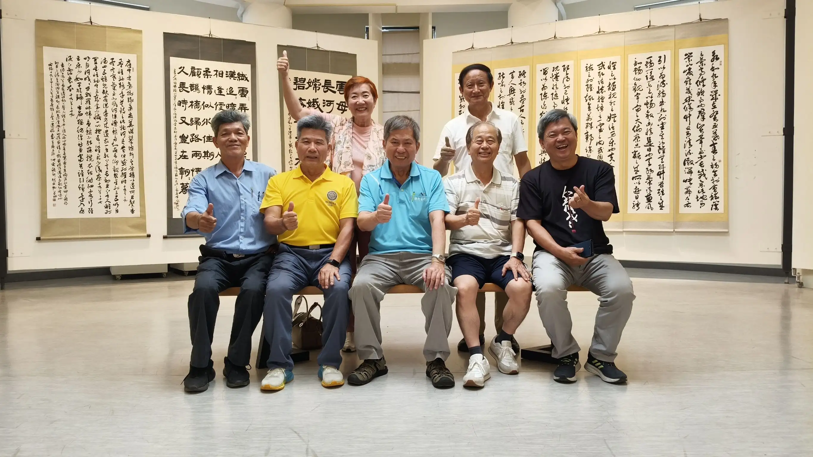 「錦心墨痕」—阮威旭書法展即日起在明宗書法藝術館登場。(記者蔣宜安攝)
