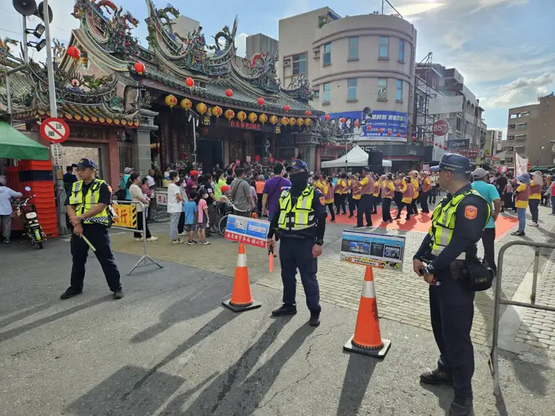 民雄大士爺祭交通管制9/12啟動,警方提醒民眾提前規劃路線遵循指揮,共同維護交通安全。(圖/民雄分局提供)