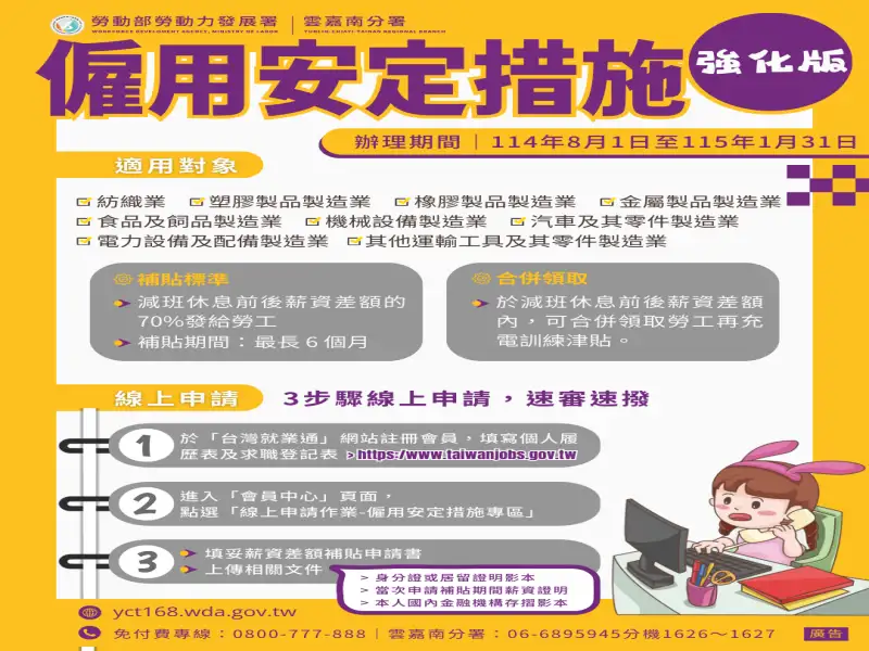 因應國際情勢影響！勞動部南分署力推雙盾護勞工、挺企業
