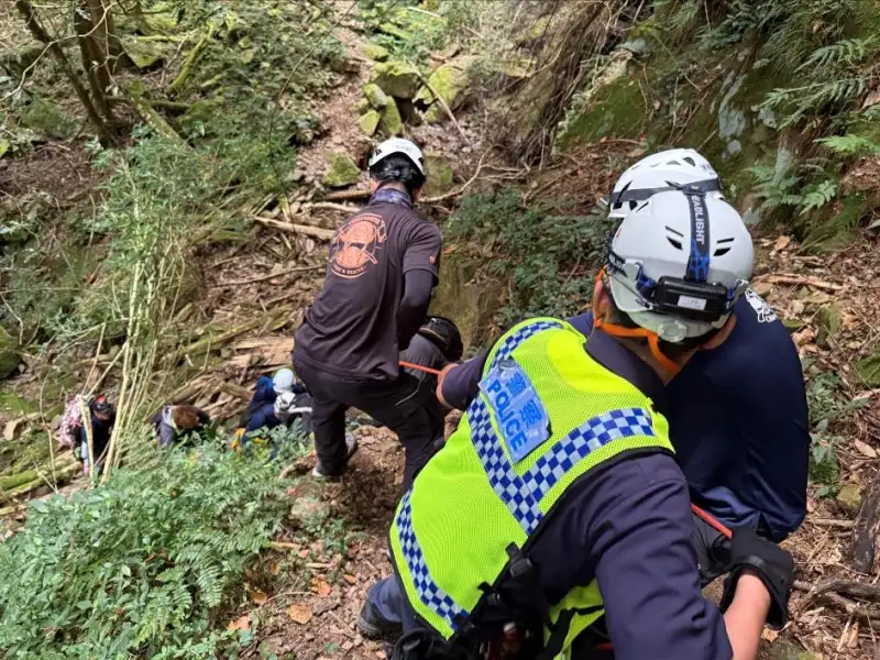 雙十連假登山意外　北部親子團男童墜谷警消救援暖心又驚險