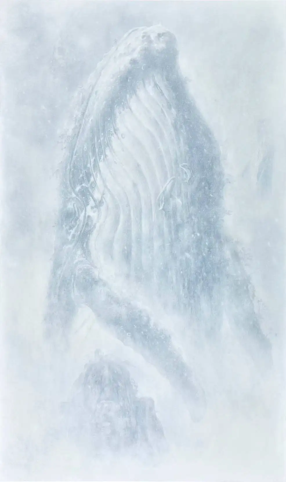 <白色星球探勘紀錄 3> 161.5 cm × 96cm。已被收藏。(圖/玲廊滿藝  提供)