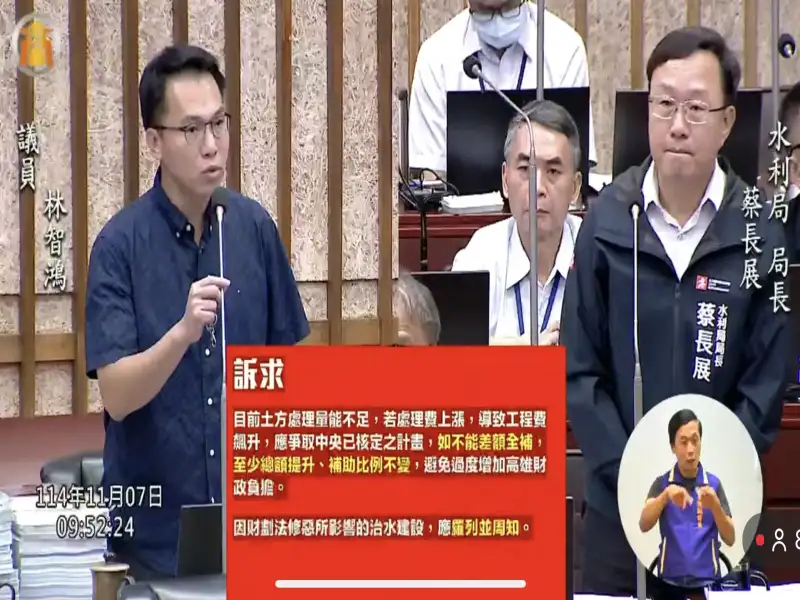 補助減少38.77億　林智鴻憂高雄防洪工程推動受影響